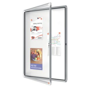Bacheca per interni - fondo magnetico bianco - 9 fogli A4 - verticale - Nobo - immagine 1