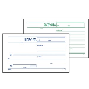 Blocco ricevute generiche - 2 copie autoricalcanti - 10 x 17cm - 50 fogli - BM - immagine 1