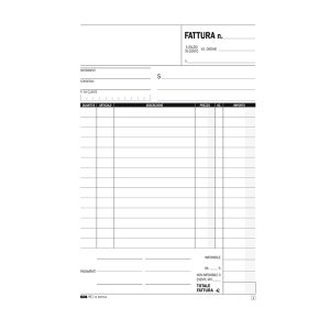 Blocco fattura 1 aliquota - 33 fogli 3 copie autoricalcanti - 23 x 14,8cm - Edipro - immagine 1
