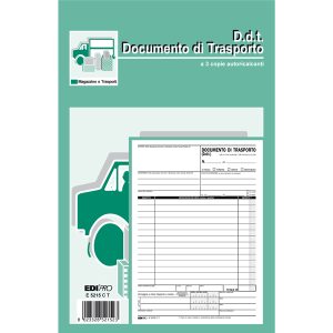 Blocco DDT - 33 fogli 3 copie autoricalcanti - 23 x 14,8cm - Edipro - immagine 1