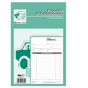 Blocco copia commissioni - 3 copie autoricalcanti - 23 x15 cm - 33 fogli - Edipro - immagine 1