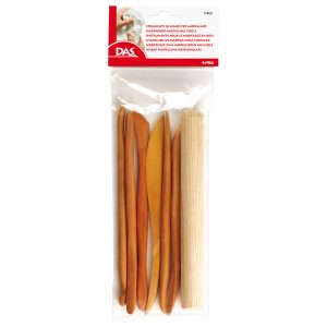 Blister 7 spatole in legno per modellare - Das - immagine 1