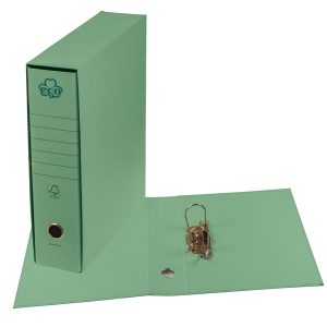 Registratore Eco New - dorso 8 cm - protocollo 23 x 33 cm - verde - Brefiocart - immagine 1
