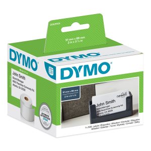 Rotolo 300 etichette LW S0929100 - 51x89 mm - non adesivo - per badge - bianco - Dymo - immagine 1