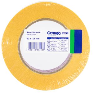 Nastro biadesivo - 2,5 cm x 50 m - trasparente - Comet - immagine 1