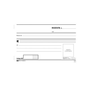 Blocco ricevute generiche - 33 fogli 3 copie autoricalcanti - 9,9 x 17cm - Edipro - immagine 2