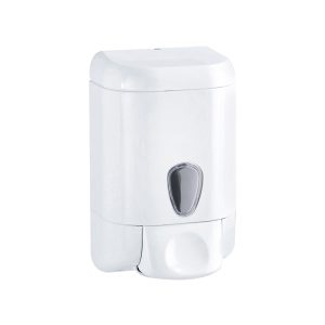Dispenser da muro Prestige per sapone liquido - capacità 1 L - bianco/azzurro trasparente - Mar Plast - immagine 1