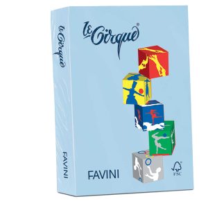 Carta Le cirque - A3 - 80 gr - azzurro pastello 106 - Favini - conf. 500 fogli - immagine 1