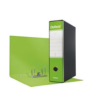 Registratore Oxford G83 - dorso 8 cm - commerciale 23 x 30 cm - verde lime - Esselte - immagine 1