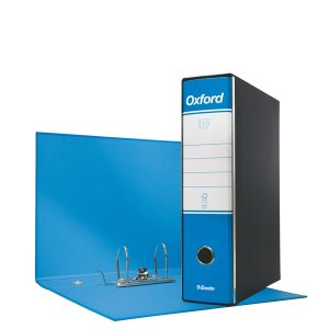 Registratore Oxford G85 - dorso 8 cm - protocollo 23x33 cm - azzurro - Esselte - immagine 1