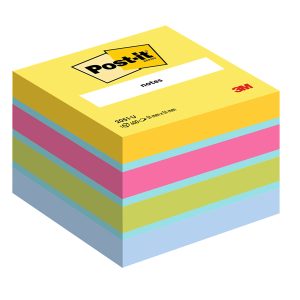 Blocco foglietti Minicubo - 2051-U - 51 x 51 mm - 72 gr - colori assortiti - 400 fogli - Post-it - immagine 1