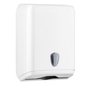 Dispenser asciugamani piegati - 28x13,7x37,5 cm - plastica - bianco - Mar Plast - immagine 1