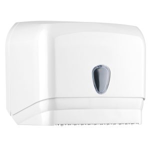 Dispenser per asciugamani in rotolo/fogli - 30x19,5x25,1 cm - bianco - Mar Plast - immagine 1