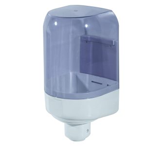 Dispenser asciugamani a spirale Prestige - 16,6x18,5x29,3 cm - formato Mini - bianco/azzurro trasparente - Mar Plast - immagine 1