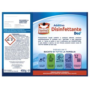Additivo Omino Bianco disinfettante per tessuti - 450 gr - Omino Bianco - immagine 2
