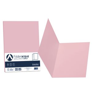 Cartelline semplici Acqua - 200 gr - 25x34 cm - rosa - Favini - conf. 50 pezzi - immagine 1
