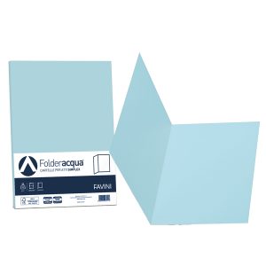 Cartelline semplici Acqua - 200 gr - 25x34 cm - celeste - Favini - conf. 50 pezzi - immagine 1