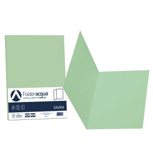 Cartelline semplici Acqua - 200 gr - 25x34 cm - verde chiaro - Favini - conf. 50 pezzi - immagine 1