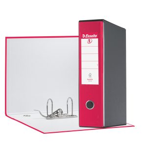 Registratore Eurofile G55 - dorso 8 cm - protocollo 23x33 cm - fucsia - Esselte - immagine 2