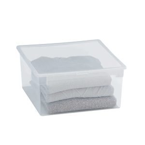 Contenitore multiuso Light Box L - 37,8x39,6x18,5 cm - 23 L - plastica - trasparente - Terry - immagine 1