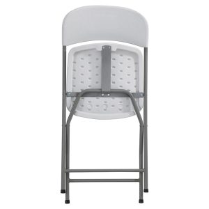 Sedia pieghevole - 43x43x83 cm - polietilene/acciaio verniciato - bianco - Serena Group - immagine 2