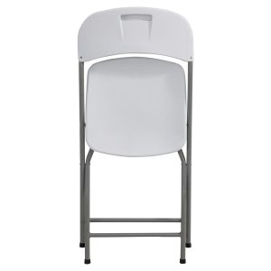Sedia pieghevole - 43x43x83 cm - polietilene/acciaio verniciato - bianco - Serena Group - immagine 3