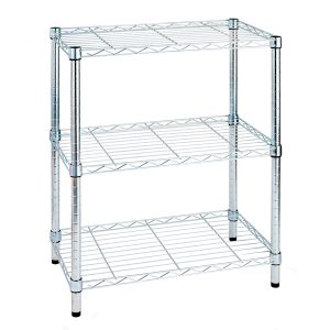 Libreria Archimede Light - 3 ripiani - acciaio cromato - 36x60x75 cm - Serena Group - immagine 1