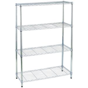 Libreria Archimede Light - 4 ripiani - acciaio cromato - 36x90x137 cm - Serena Group - immagine 1