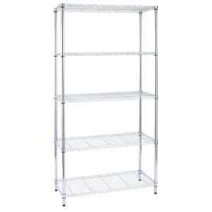 Libreria Archimede Light - 5 ripiani - acciaio cromato - 36x90x177 cm - Serena Group - immagine 1