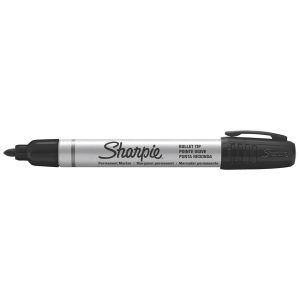 Marcatore permanente Small Metal barrel - punta tonda 1,0mm - nero - Sharpie - immagine 1