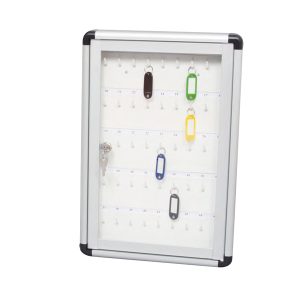 Bacheca murale portachiavi - 30 x 45 cm - 45 posti chiave - Metalplus - immagine 1