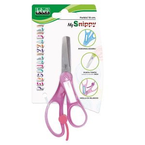 Forbice Snippy - personalizzabile - punta tonda - 13 cm - lama acciaio - colori assortiti - Lebez - immagine 1