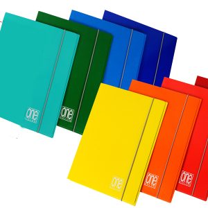 Cartellina One Color - 17 x 25 cm - 3 lembi - con elastico - Blasetti - immagine 1