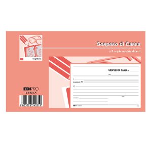 Blocco sospeso di cassa - 50 fogli 2 copie autoricalcanti - 10 x 17cm - Edipro - immagine 1