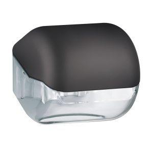 Dispenser Soft Touch di carta igienica - 15x14,8x14 cm - plastica - nero - Mar Plast - immagine 1