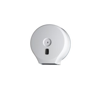 Distributore Basica per carta igienica in rotoli Mini Jumbo - 28,2x12x29,4 cm - bianco - Medial International - immagine 1