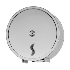 Distributore di carta igienica in rotoli Mini Jumbo da 200 mt - 26x12,7x26,5 cm - acciaio inox - Medial International - immagine 1