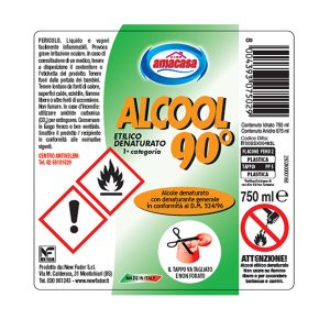Alcool etilico denaturato 90° - 750 ml - Amacasa - immagine 2