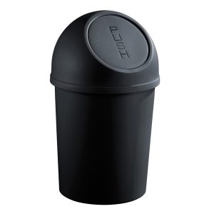 Contenitore per rifiuti Push - diametro 31,5 cm - altezza 61,5 cm - 25 L - nero - Helit - immagine 1
