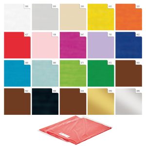 Carta velina -  50 x 70 cm - 20 gr - celeste 360 - Rex Sadoch - busta 26 fogli - immagine 1
