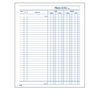 Blocco prima nota cassa - 50 fogli x 2 copie ricalcanti - 22 x 28cm - BM - immagine 1
