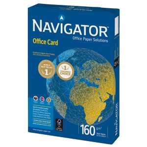 Carta Office Card 160 - A4 - 160 gr - bianco - Navigator - conf. 250 fogli - immagine 1