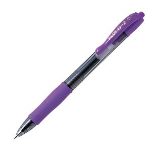 Roller gel a scatto G-2 - punta 0,7mm - viola - Pilot - immagine 1