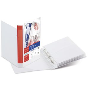 Raccoglitore personalizzabile Stelvio TI - 4 anelli a D 25 mm -  dorso 4 cm - 30x42 cm (libro) - bianco - Sei Rota - immagine 1