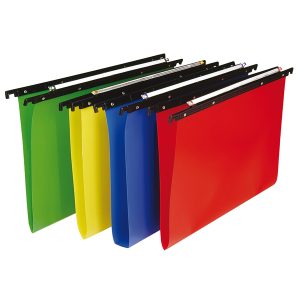 Cartella sospesa Cartesio PP - cassetto - PPL - interasse 39,5 cm - fondo V - 37 x 25 cm - colori assortiti - Bertesi - immagine 1