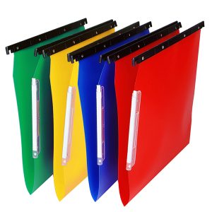 Cartella sospesa Cartesio PP - armadio - PPL - interasse 33 cm - fondo V - 32,6 x 28 cm - colori assortiti - Bertesi - immagine 1
