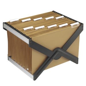 Supporto per cartelle sospese Luxor - con 10 cartelle interasse 39 cm - 41 x 27,5 x 32 cm - avana - Bertesi - immagine 1