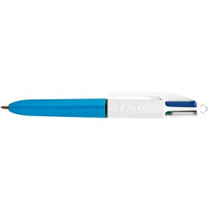 Penna a sfera a scatto  multifunzione  4 Colours Mini  - punta 1,0mm - nero, blu, rosso, verde - Bic -  conf. 12 pezzi - immagine 1