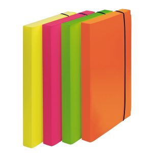 Cartella progetto Shocking File - con elastico - 24x35 cm - colori fluo assortiti - Fellowes - immagine 1