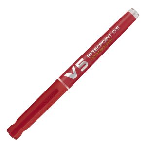 Roller Hi-Tecpoint V5 ricaricabile Begreen con cappuccio - punta 0,50mm - rosso - Pilot - immagine 1